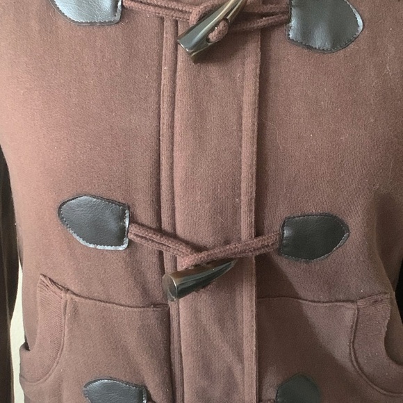 Women’s Brown Toggle Jacket with Faux Fur Hood - Picture 2 of 8